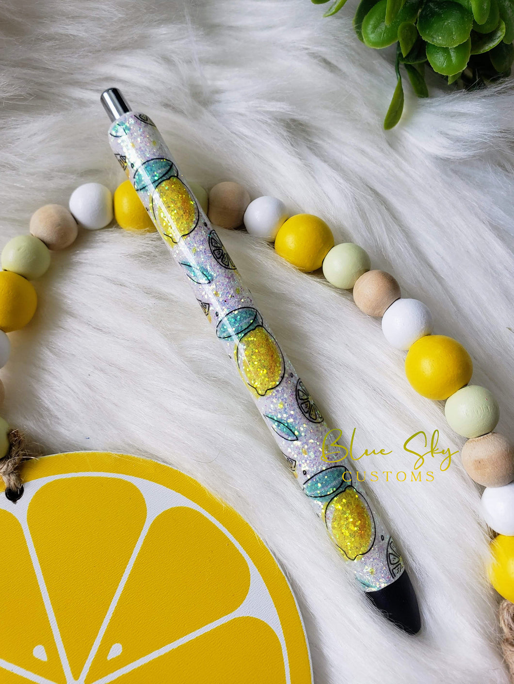 Sparkling Lemons Glitter Pen