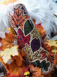 Autumn Leaves Burst Tumbler