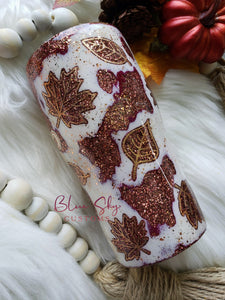 Fall Sweet Fall Leaf Geode Tumbler