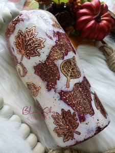 Fall Sweet Fall Leaf Geode Tumbler