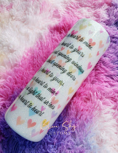 Falling Hearts Glitter Tumbler