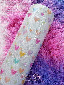 Falling Hearts Glitter Tumbler