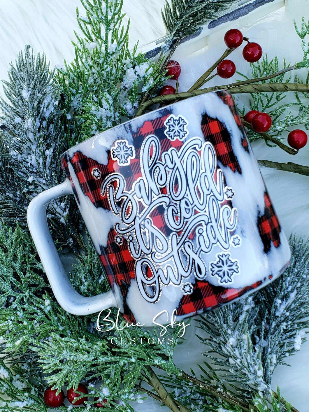 Baby It's Cold Outside Flannel Geode - 14oz Camper Mug