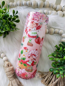 Strawberry Shortcake Glitter Tumbler