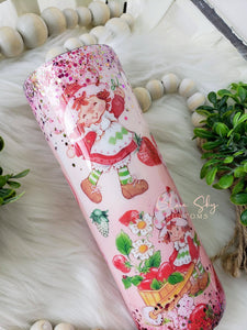 Strawberry Shortcake Glitter Tumbler