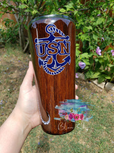 Wood Grain Tumbler (Dark & Light Wood)