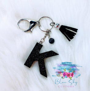 Personalized Alphabet Glitter Keychain