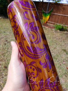 Wood Grain Tumbler – Pearl Poppin' with Keri