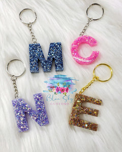 Personalized Alphabet Glitter Keychain