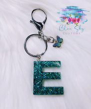 Load image into Gallery viewer, Personalized Alphabet Glitter Keychain
