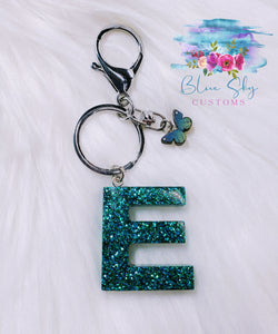 Personalized Alphabet Glitter Keychain