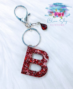 Personalized Alphabet Glitter Keychain