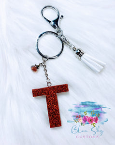 Personalized Alphabet Glitter Keychain