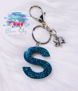 Personalized Alphabet Glitter Keychain