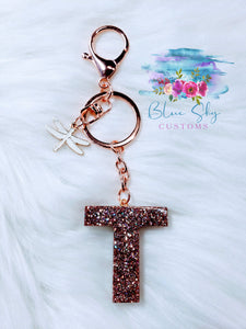 Personalized Alphabet Glitter Keychain