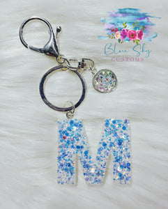 Personalized Alphabet Glitter Keychain