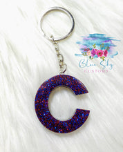 Load image into Gallery viewer, Personalized Alphabet Glitter Keychain
