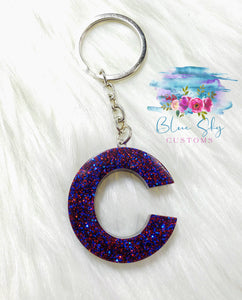 Personalized Alphabet Glitter Keychain