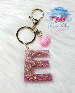 Personalized Alphabet Glitter Keychain