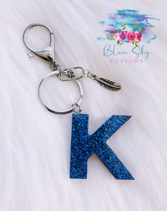 Personalized Alphabet Glitter Keychain