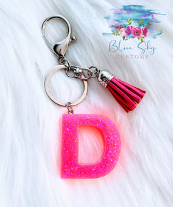 Personalized Alphabet Glitter Keychain