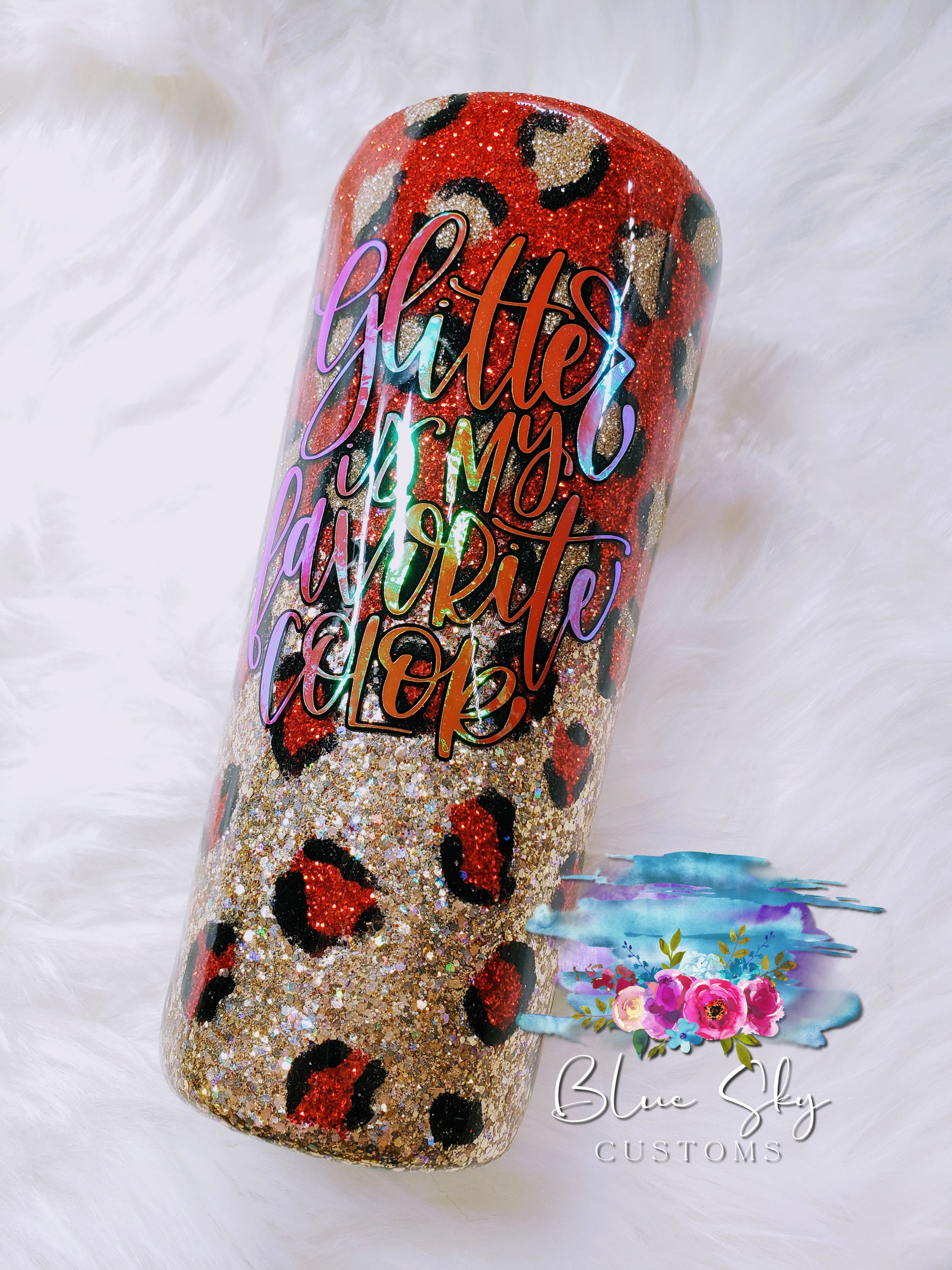 Gypsy Leopard Tumbler – Blue Sky Customs