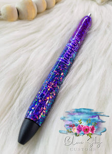 Purple Ombre Glitter Pen