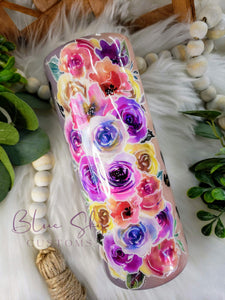 Floral Leopard Ombre Tumbler