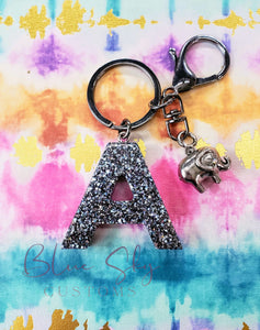 Personalized Alphabet Glitter Keychain