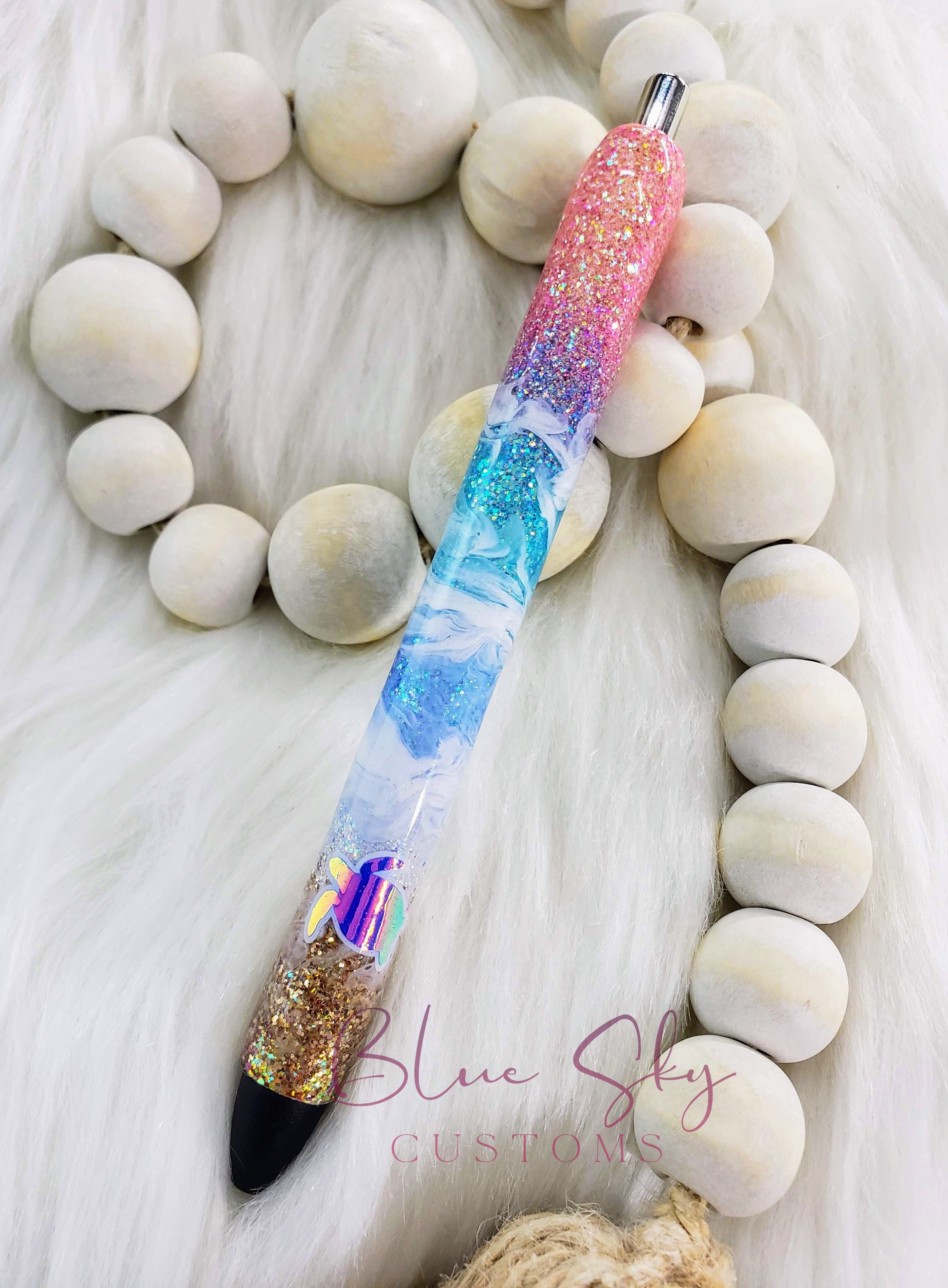 Custom Beach Glitter Pens – Thesouthernwienerdogdesigns