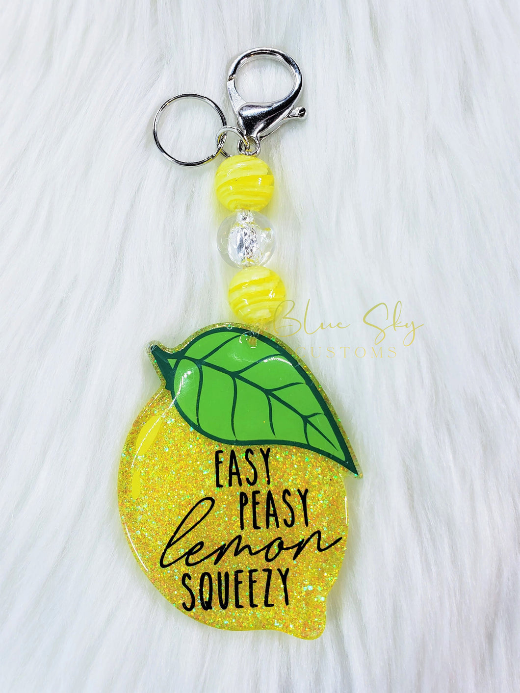 Easy Peasy Lemon Squeezy Keychain