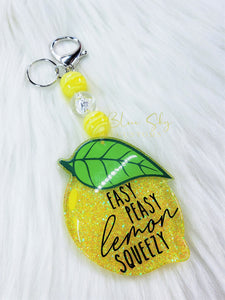 Easy Peasy Lemon Squeezy Keychain