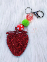 Load image into Gallery viewer, Life Is Sweet Strawberry Keychain
