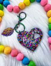 Load image into Gallery viewer, Paw Print Heart Keychain
