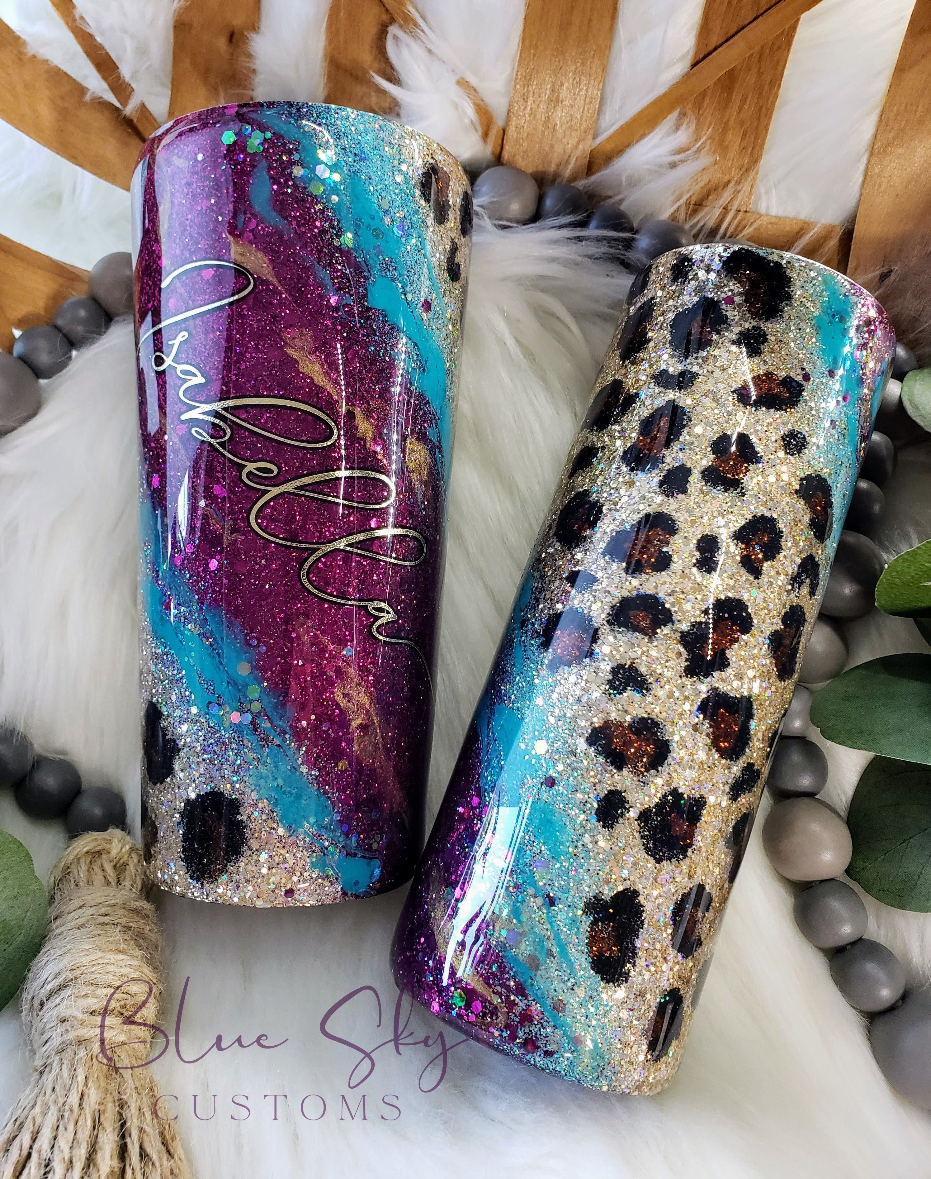 Gypsy Leopard Tumbler – Blue Sky Customs