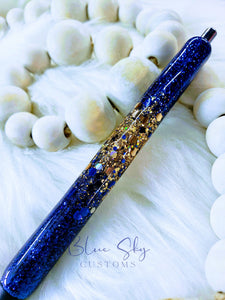 Navy & Gold Ombre Burst Pen