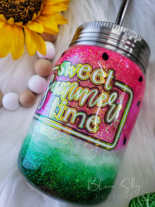 Summer Watermelon Glitter Tumbler