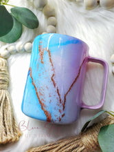 Load image into Gallery viewer, Abstract Pink Blue &amp; Lavender Marble Tumbler
