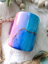 Load image into Gallery viewer, Abstract Pink Blue &amp; Lavender Marble Tumbler
