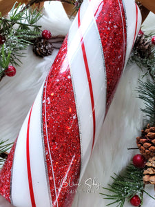 Candy Cane Glitter Tumbler