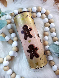 Gingerbread Man Peekaboo Glitter Tumbler