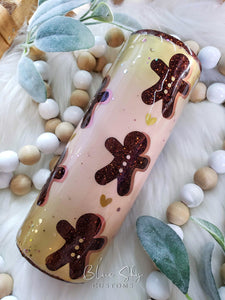 Gingerbread Man Peekaboo Glitter Tumbler