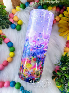 Good Moms Say Bad Words Glitter Tumbler