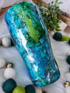 "The Siren" Abstract Mixed Media Tumbler