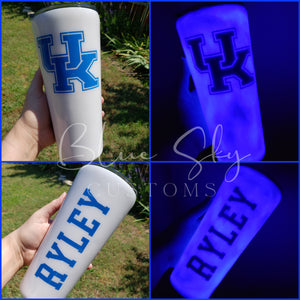 Glow In The Dark Tumbler - Dark Blue Glow